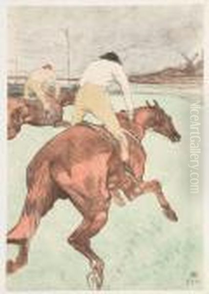 Le Jockey Oil Painting by Henri De Toulouse-Lautrec