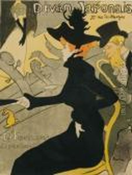 Divan Japonais Oil Painting by Henri De Toulouse-Lautrec