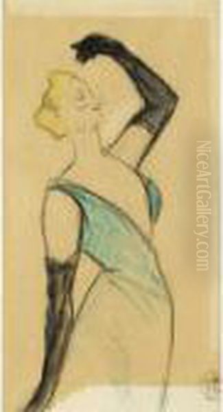 Yvette Guilbert Oil Painting by Henri De Toulouse-Lautrec