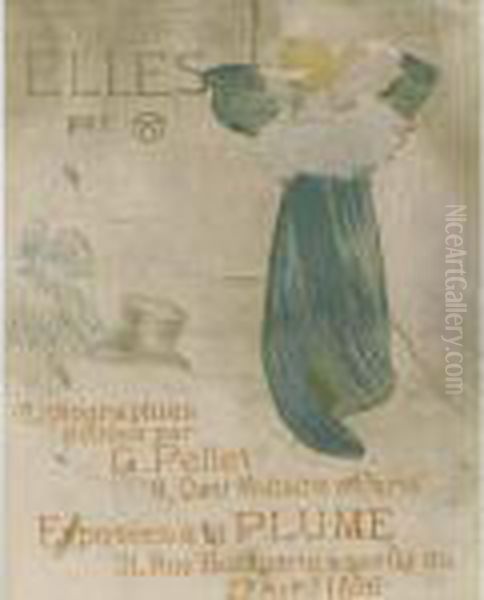 Poster For Elles Oil Painting by Henri De Toulouse-Lautrec