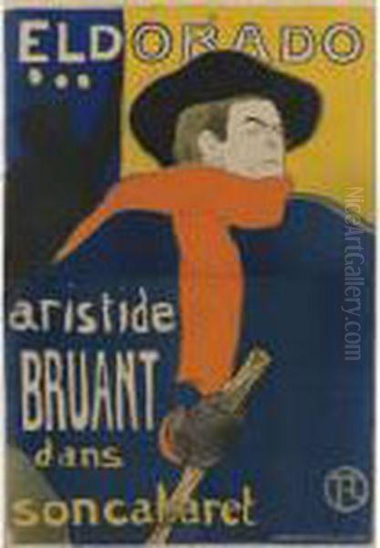 Eldorado, Aristide Bruant Oil Painting by Henri De Toulouse-Lautrec