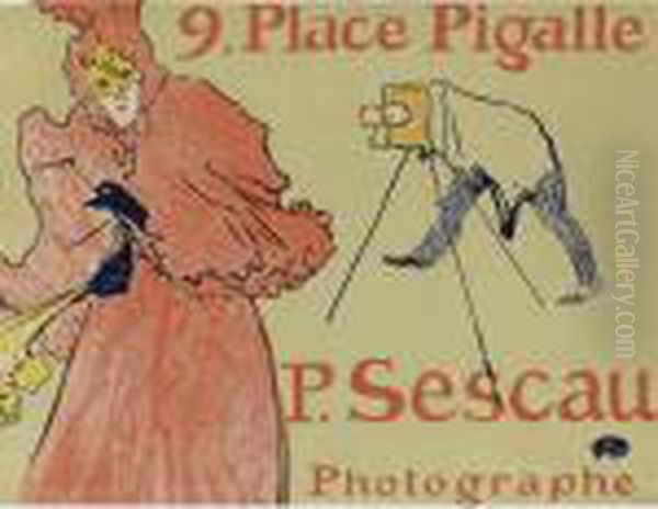 Le Photograph Sescau Oil Painting by Henri De Toulouse-Lautrec