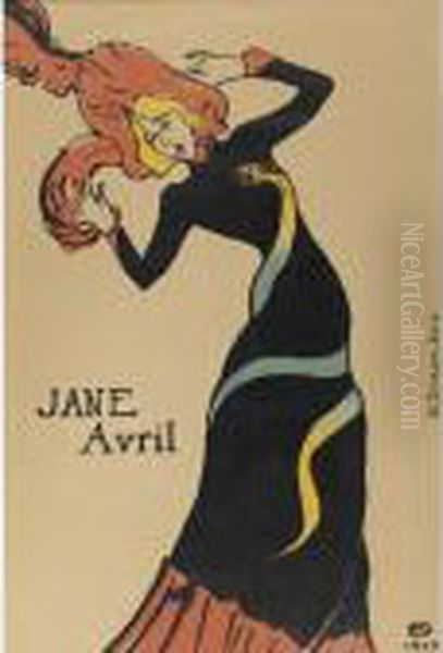 Jane Avril Oil Painting by Henri De Toulouse-Lautrec