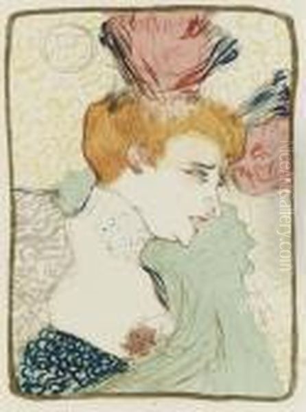 Mademoiselle Marcelle Lender, En Buste Oil Painting by Henri De Toulouse-Lautrec