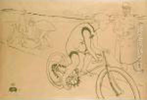 Cycle Michael (w. P25) Oil Painting by Henri De Toulouse-Lautrec