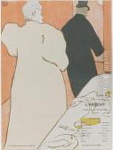 Un Monsieur Et Une Dame, 
Programme Pour L'argent (delteil 15; Adhemar 148; Wittrock 97; Adriani 
133) Oil Painting by Henri De Toulouse-Lautrec