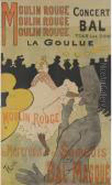 Moulin Rouge, La Goulue (d. 339; A. 1; W. P1; Adr. 1) Oil Painting by Henri De Toulouse-Lautrec