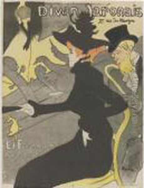 Divan Japonais (d. 341; A. 11; W. P11; Adr. 8) Oil Painting by Henri De Toulouse-Lautrec