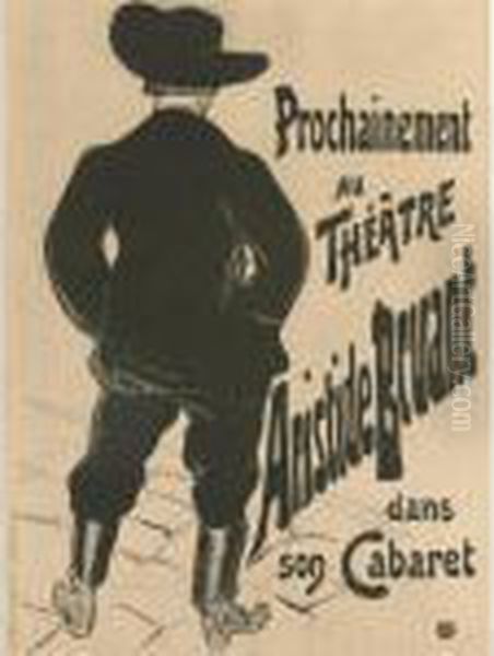 Bruant Au Mirliton (d. 349; A. 71; W. P10; Adr. 15) Oil Painting by Henri De Toulouse-Lautrec