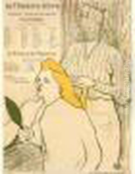 Le Coiffeur - Programme Du Theatre Libre, 1893. Oil Painting by Henri De Toulouse-Lautrec