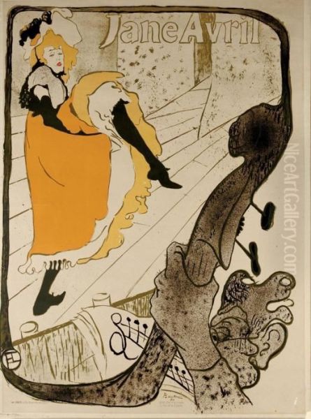 Jane Avril Oil Painting by Henri De Toulouse-Lautrec