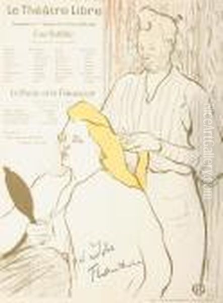 La Coiffure, Programme Du Theatre Libre Oil Painting by Henri De Toulouse-Lautrec