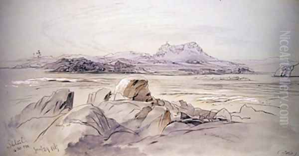 Shelaal Oil Painting by Edward Lear