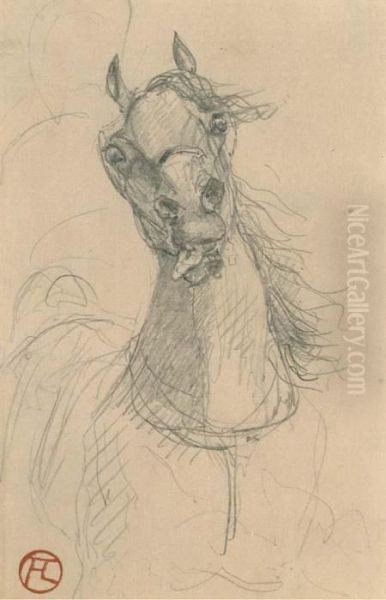 Tete De Cheval Oil Painting by Henri De Toulouse-Lautrec