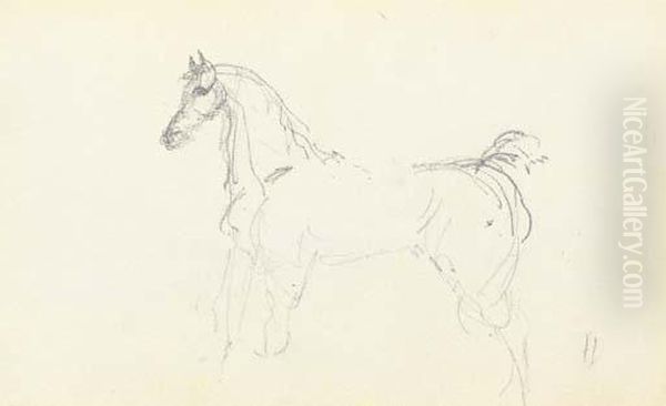 Cheval Oil Painting by Henri De Toulouse-Lautrec