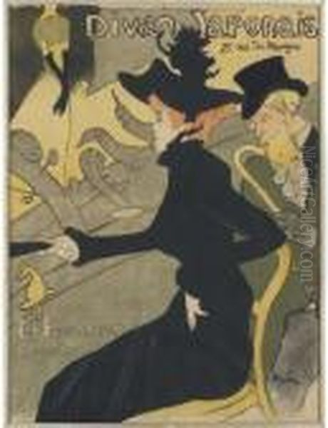 Divan Japonais Oil Painting by Henri De Toulouse-Lautrec