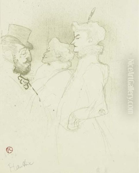 Pourquoi Pas?... Une Fois N'est Pas Coutume (d. 40; W. 30; Adr.45) Oil Painting by Henri De Toulouse-Lautrec