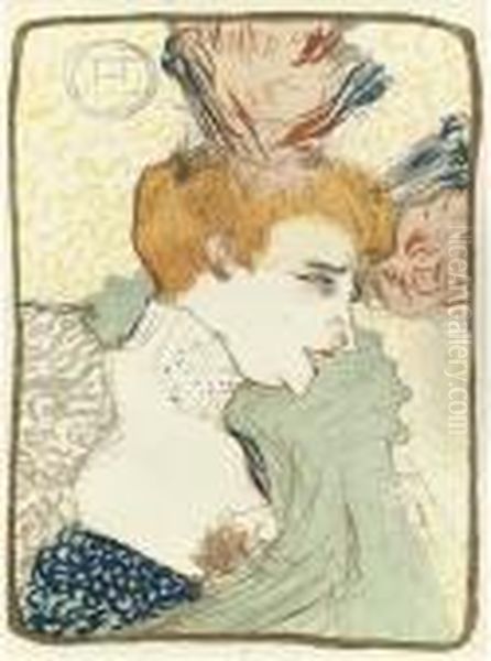 Mademoiselle Marcelle Lender, En Buste (d. 102; A. 115; W. 99; Adr. 115) Oil Painting by Henri De Toulouse-Lautrec