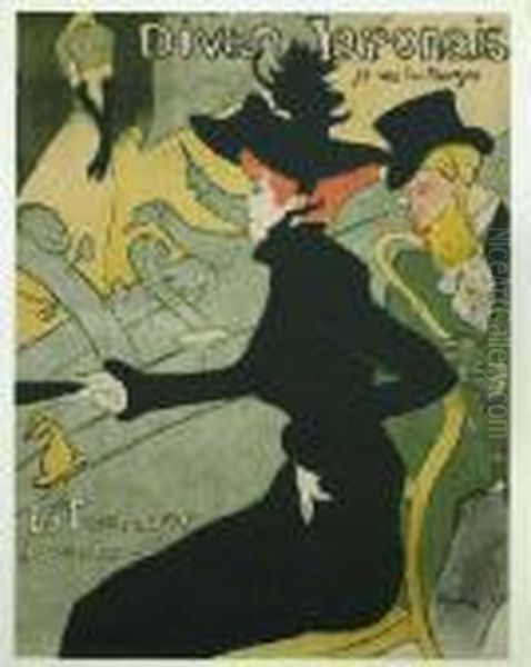 Divan Japonais Oil Painting by Henri De Toulouse-Lautrec