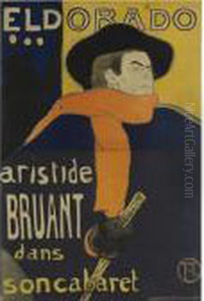 Eldorado, Aristide Bruant (d. 344; A. 7; W. P5; Adr.4) Oil Painting by Henri De Toulouse-Lautrec