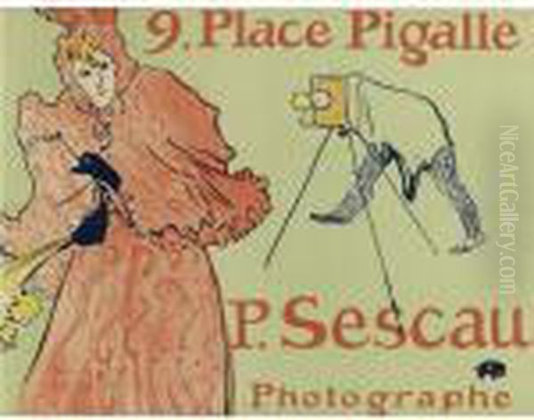 Le Photographe Sescau (d. 353; A. 69; W. P22 A; Adr. 60) Oil Painting by Henri De Toulouse-Lautrec