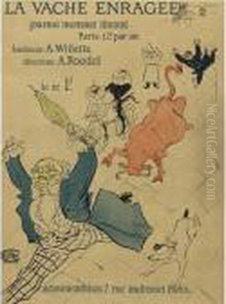 La Vache Enragee (d. 364; A. 197; W. P27; Adr. 165) Oil Painting by Henri De Toulouse-Lautrec