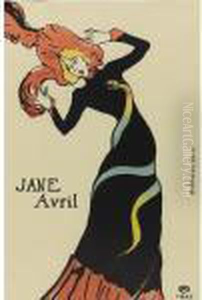 Jane Avril (d. 367; A. 323; W. P29; Adr. 354) Oil Painting by Henri De Toulouse-Lautrec