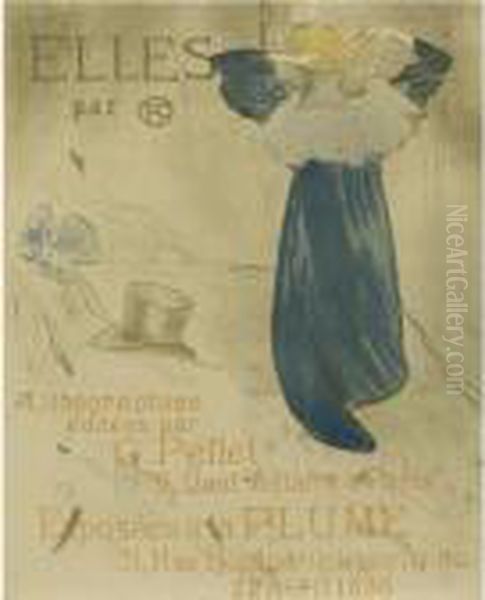 Poster For Elles (d. 179; A 200; W. 155; Adr. 171) Oil Painting by Henri De Toulouse-Lautrec