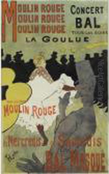 Moulin Rouge, La Goulue (d. 339; A. 1; W. P1; Adr. 1) Oil Painting by Henri De Toulouse-Lautrec