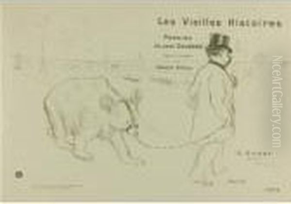 Couverture Pour 'les Vieilles Histoires' (d. 18; A. 19; W. 5; Adr. 27) Oil Painting by Henri De Toulouse-Lautrec