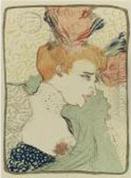 Mademoiselle Marcelle Lender, En Buste (d. 102; A. 131; W. 99; Adr. 115) Oil Painting by Henri De Toulouse-Lautrec