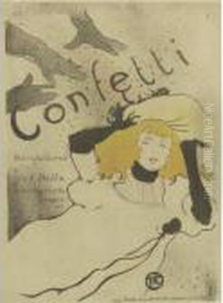 Confetti (d. 352; Ad. 9; W. P13; Adr. 101) Oil Painting by Henri De Toulouse-Lautrec