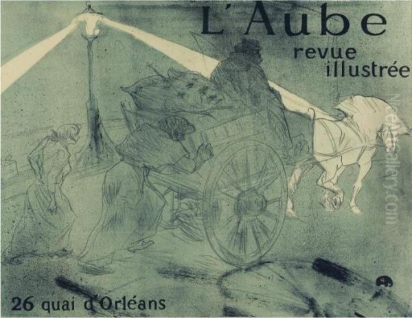 L'aube Oil Painting by Henri De Toulouse-Lautrec