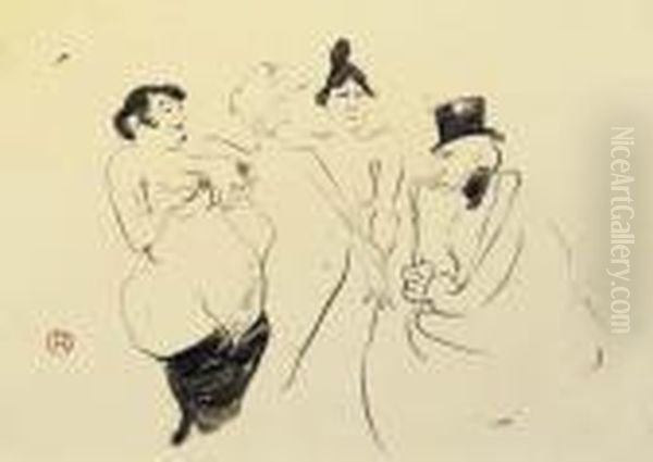 Le Moderne Jugement De Paris Oil Painting by Henri De Toulouse-Lautrec