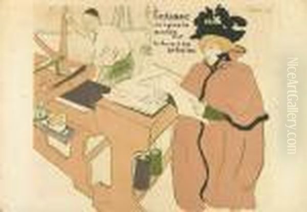 Couverture De L'estampe Originale Oil Painting by Henri De Toulouse-Lautrec