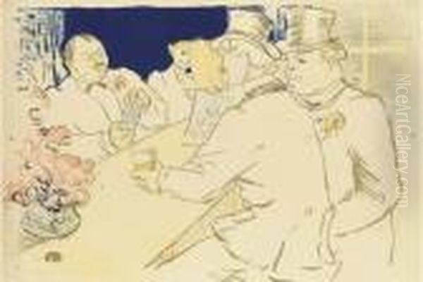 Irish And American Bar, Rue Royale Oil Painting by Henri De Toulouse-Lautrec