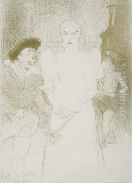 A L'opera, Madame Caron Dans Faust Oil Painting by Henri De Toulouse-Lautrec