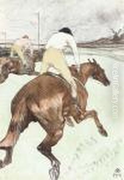 Le Jockey Oil Painting by Henri De Toulouse-Lautrec