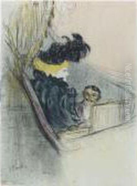 Idylle Princiere (delteil 206; Adhemar 230; Wittrock 179; Adriani 204) Oil Painting by Henri De Toulouse-Lautrec