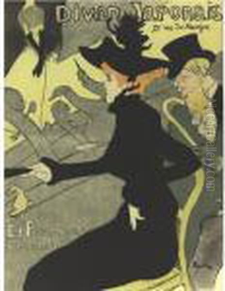 Divan Japonais (d. 341; A. 11; W. P11; Adr. 8) Oil Painting by Henri De Toulouse-Lautrec