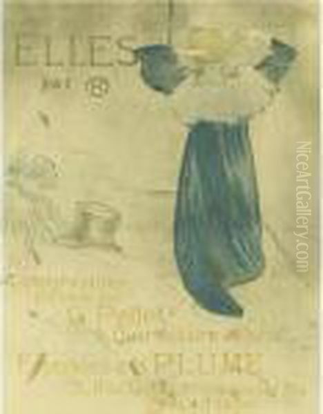 Frontispiece Pour 'elles' (d. 179; A. 200; W. 155; Adr. 171) Oil Painting by Henri De Toulouse-Lautrec