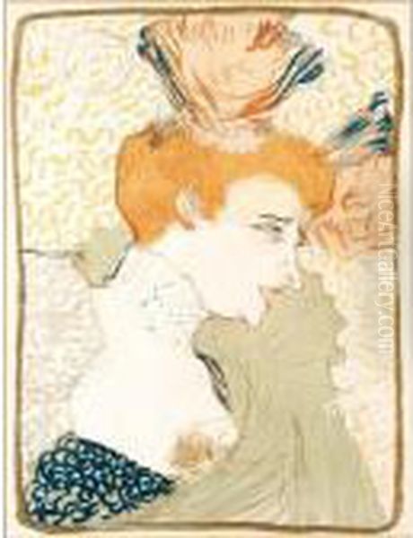 Mademoiselle Marcelle Lender En Buste (w.99; D.102; A.131) Oil Painting by Henri De Toulouse-Lautrec