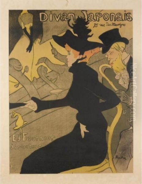 Divan Japonais (w.p11; D.341; A.11) Oil Painting by Henri De Toulouse-Lautrec