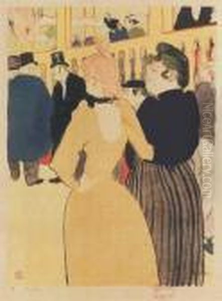 Au Moulin Rouge Oil Painting by Henri De Toulouse-Lautrec