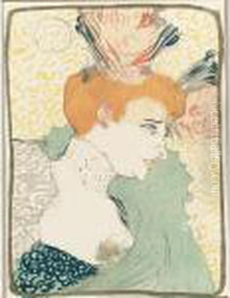 Mademoiselle Marcelle Lender En Buste (d. 102; A. 131; W. 99; Adr. 115) Oil Painting by Henri De Toulouse-Lautrec