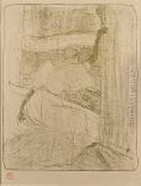 Yvette Guilbert - Saluant Le Public (wittrock 279) Oil Painting by Henri De Toulouse-Lautrec