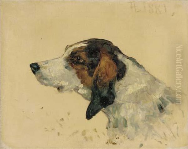 Chien De Chasse Oil Painting by Henri De Toulouse-Lautrec