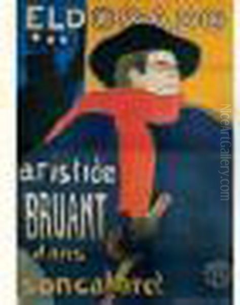 Eldorado. Aristide Bruant. 1892. Affiche. Oil Painting by Henri De Toulouse-Lautrec