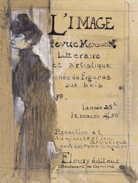 L'image--marthe Mellot Debout De Profil Oil Painting by Henri De Toulouse-Lautrec