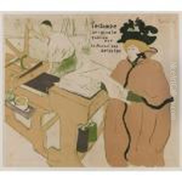 Couverture De 'l'estampe Originale' (delteil 17; Adhemar 10; Wittrock 3) Oil Painting by Henri De Toulouse-Lautrec